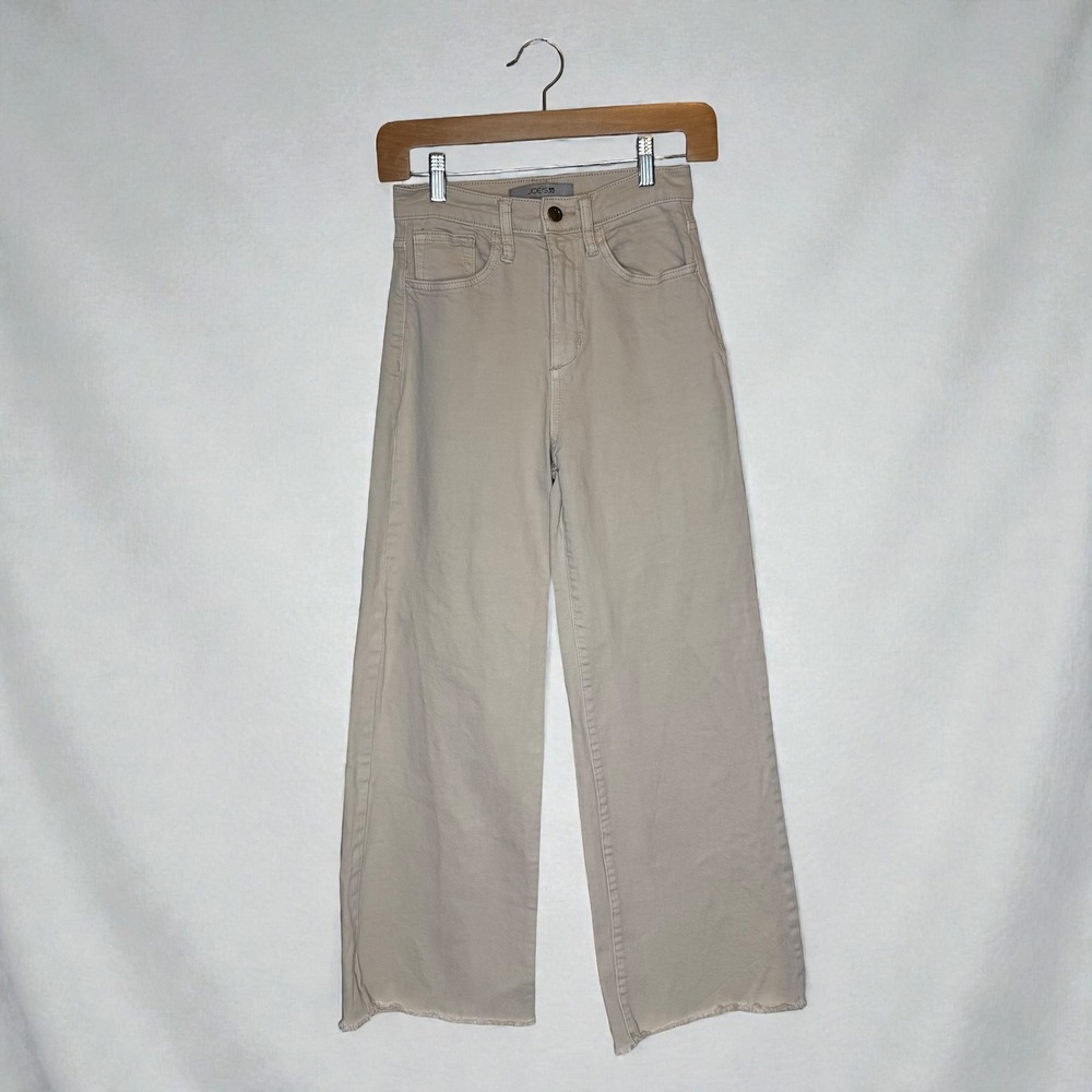 Joe's Jeans Clay High Rise Wide Leg Jean Retro Boho Beige Size 25